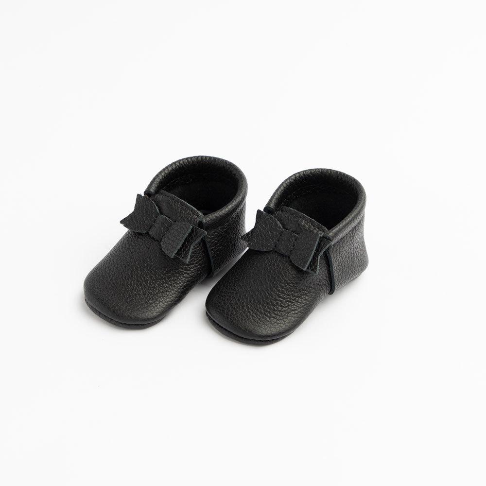 Freshly Picked First Pair Soft Sole Bow Moccasins - Carbon – Basically ...