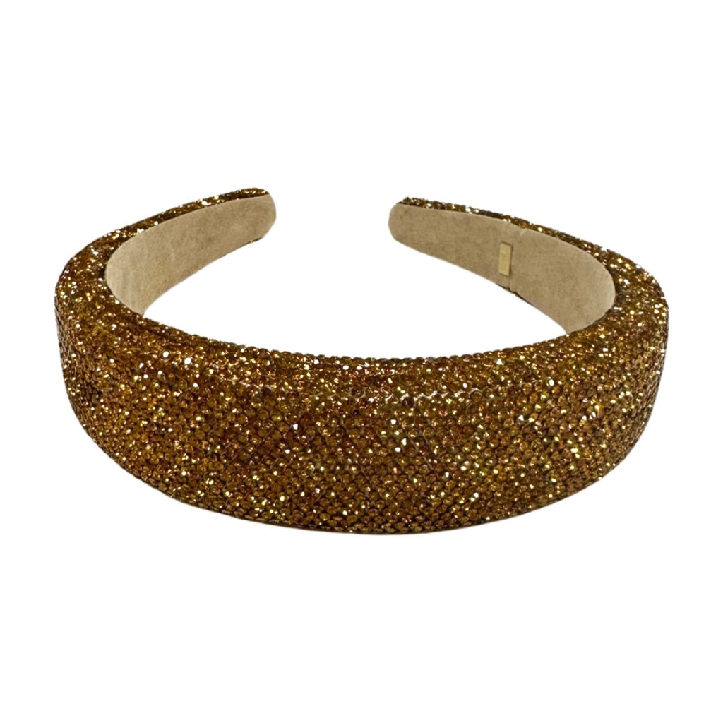 Bari Lynn Fully Crystalized Headband - Gold – Basically Bows & Bowties