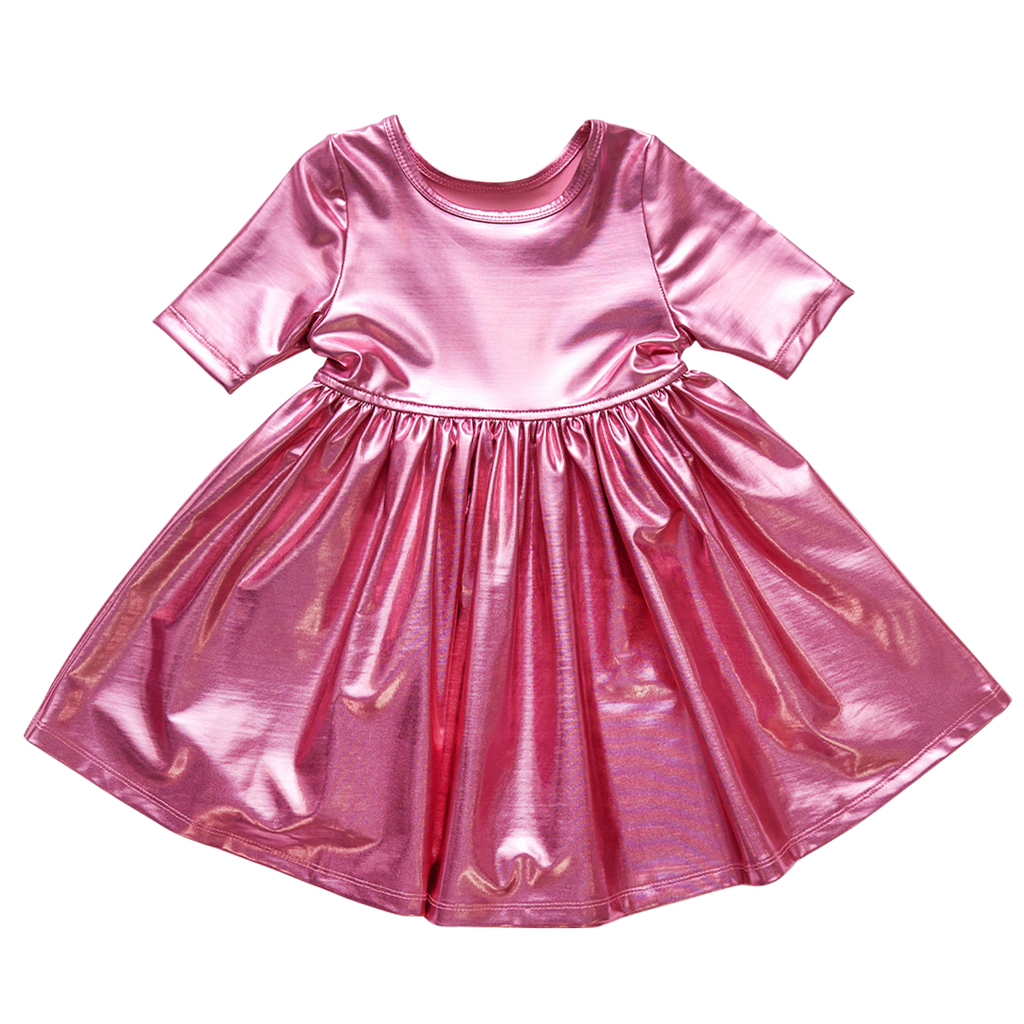 Pink Chicken Steph Dress Pink Lame Basically Bows And Bowties 4186