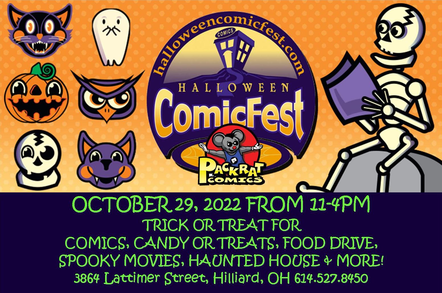 Halloween Comicfest October 29 Packrat Comics