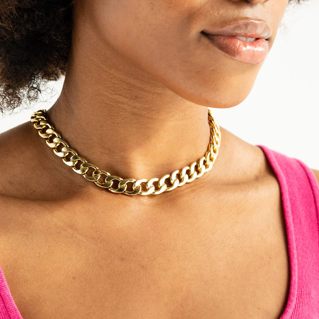 Gold Chunky Link Necklace