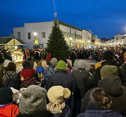 Christmas Tree Lighting on Mackinac Island