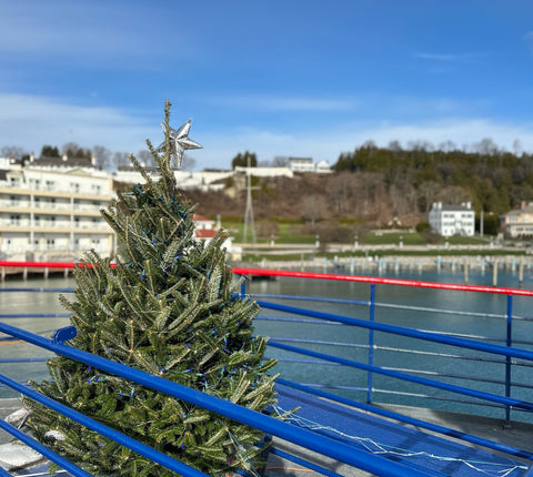 Huron Mackinac Island ferry at Christmas