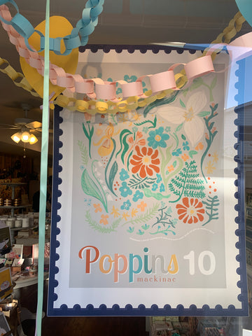 Poppins on Mackinac Celebration Window Display