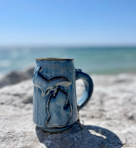 Mooreville Pottery mug available at Poppins on Mackinac