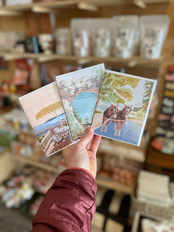 Amanda Bur notecards available at Poppins on Mackinac