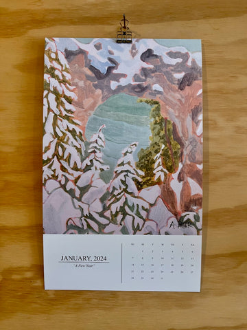 January Arch Rock  print on Amanda Bur 2024 Calendar