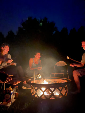 Poppins on Mackinac campfire s'mores