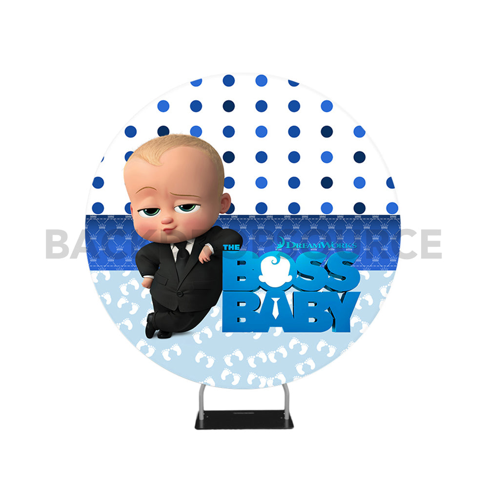 The Boss Baby Themed Circle Round Photo Booth Backdrop ...