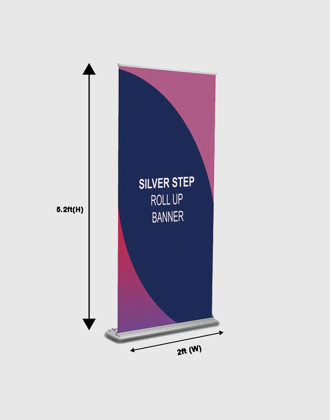 Silver Step Roll-Up Banner – Backdropsource