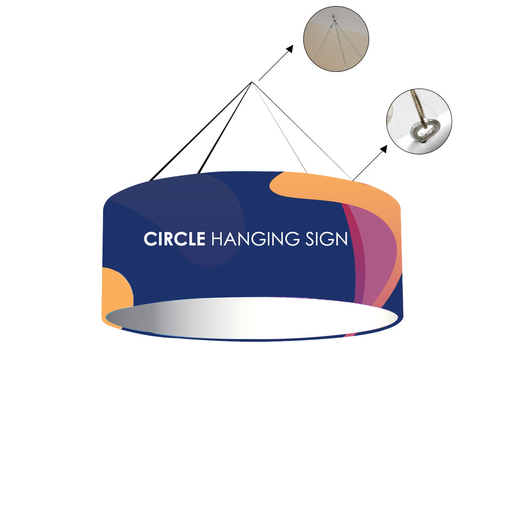 Sky Tube Circle Hanging Banner Backdropsource