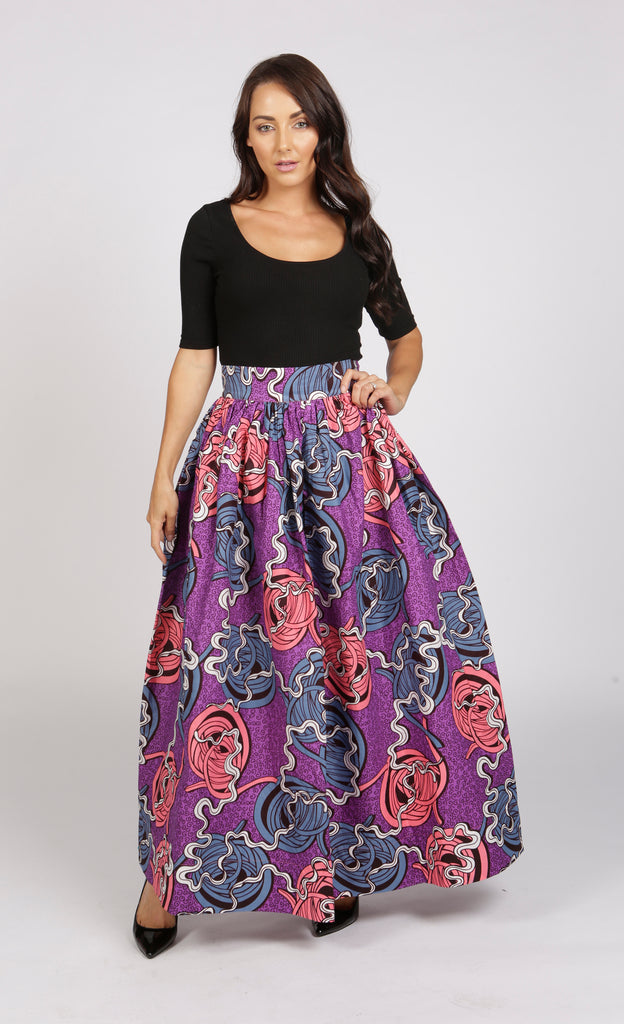 African print maxi skirt 