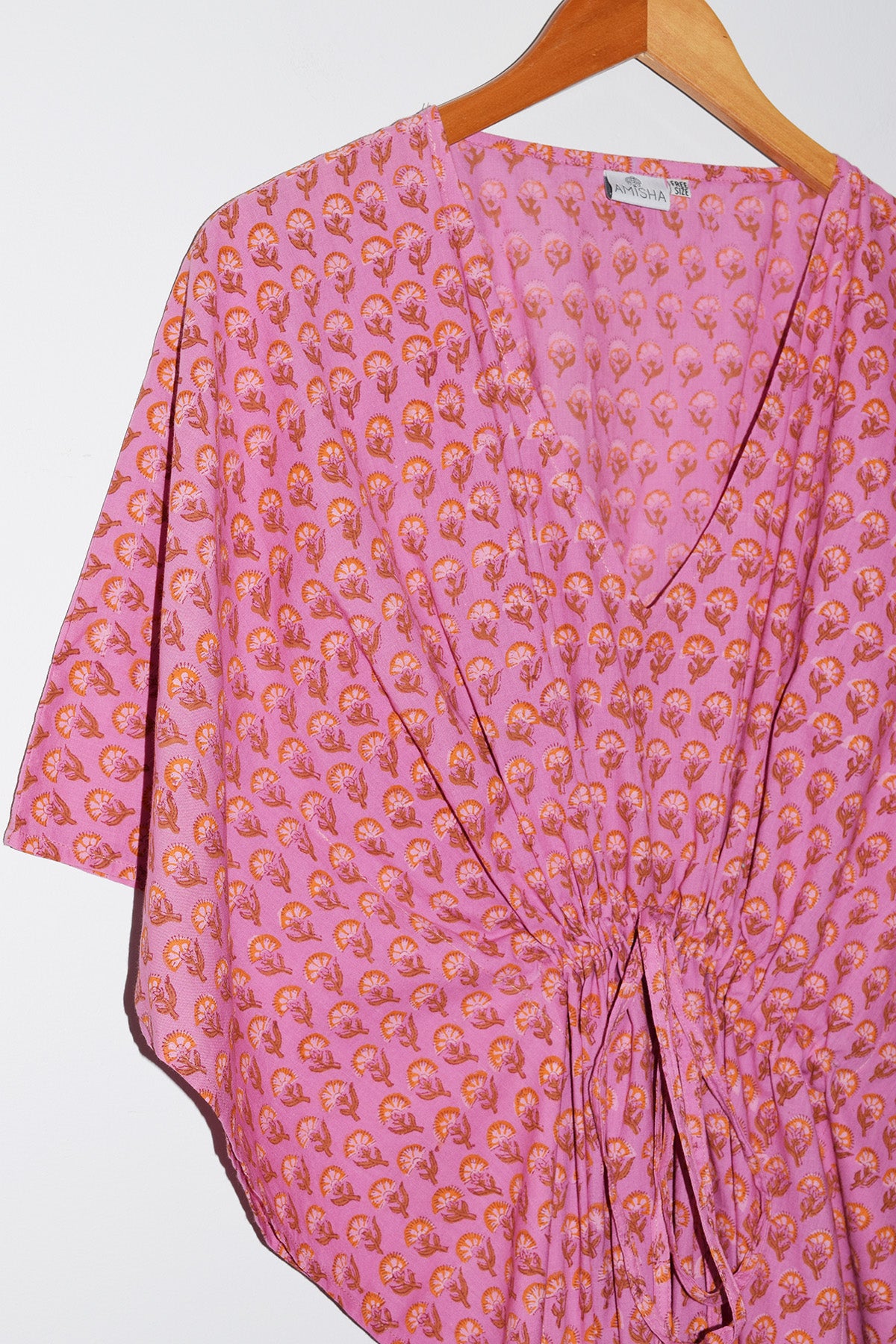 Amisha Long Kaftan | Palace Floral Pink