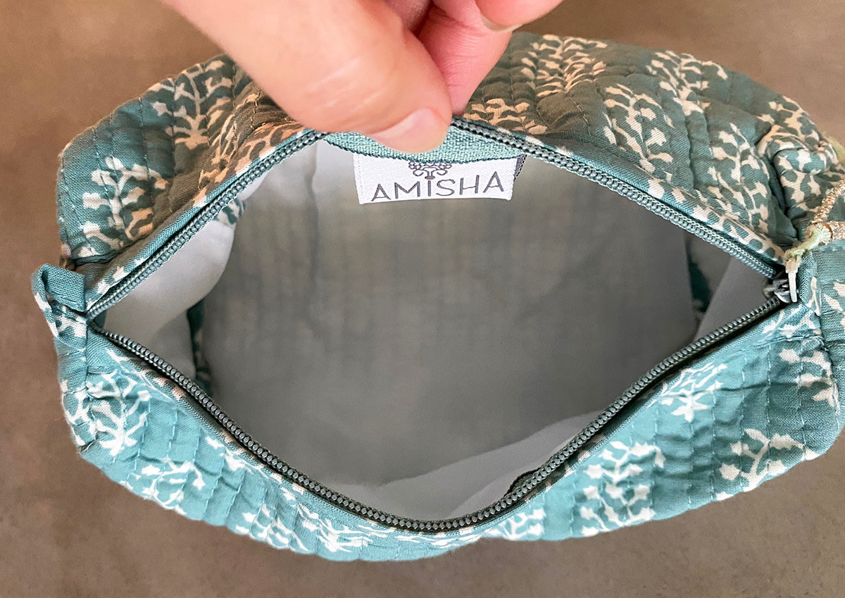 Small Waterproof Toiletry Bag | Mini Leaf Lake