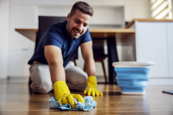 how to clean cat poop off hardwood floors