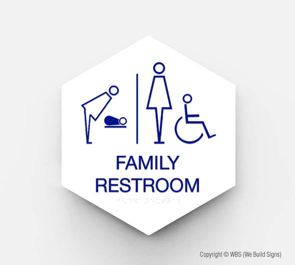 Family Restroom Sign - GEO 20 - WeBuildSigns (WBS)