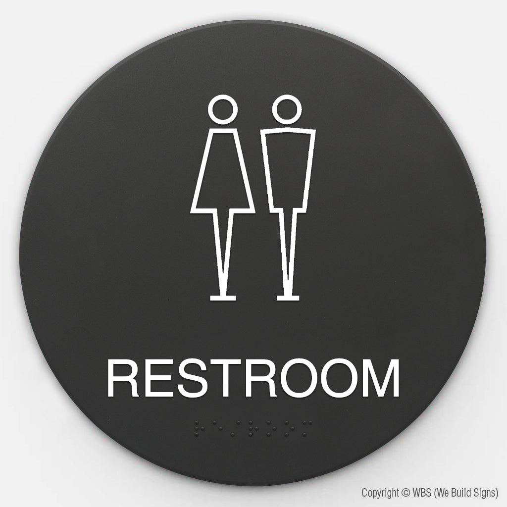 Unisex Restroom Sign Tirana Gender Neutral Bathroom Signage Webuildsigns Wbs