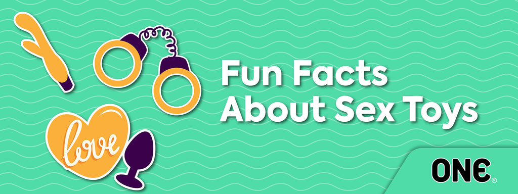 Images of sex toys on a green background that reads "Fun Facts About Sex Toys" 