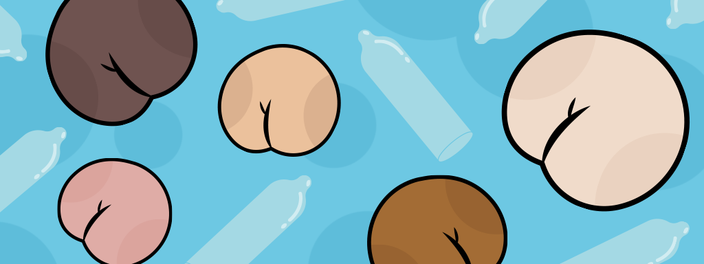 ONE Condom wrappers with cute butts, ONE Condoms are now approved for anal sex