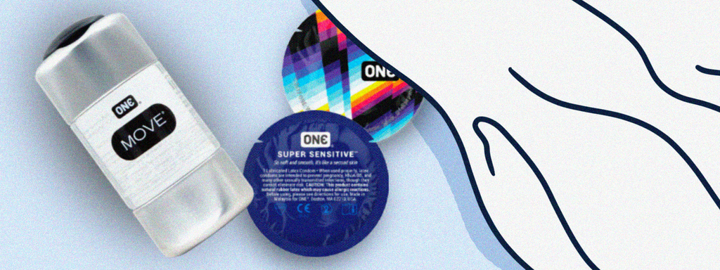 image of ONE Super Sensitive Condoms and MOVE Lubricant 