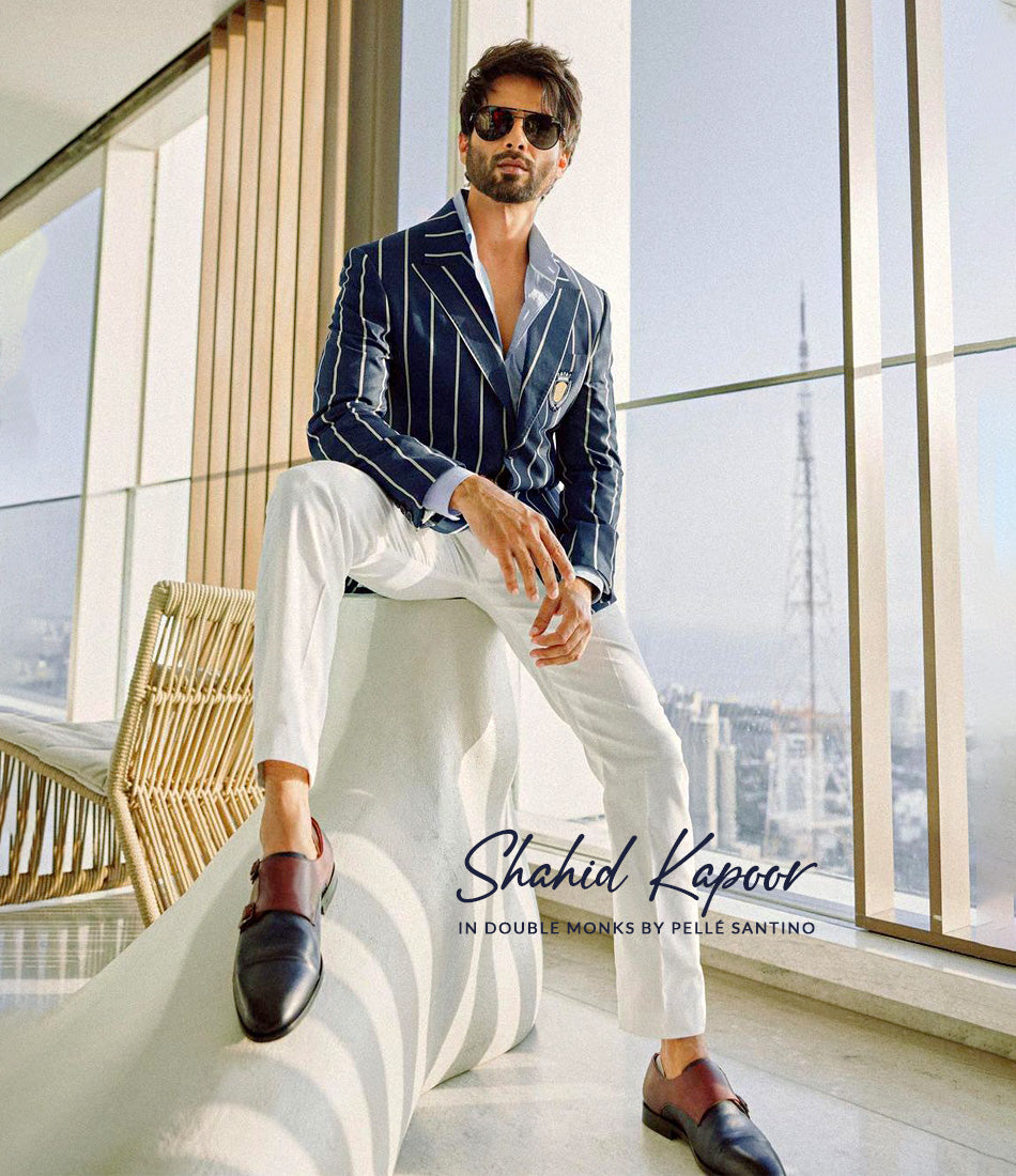 Shahid Kapoor in Double Monks by Pelle Santino