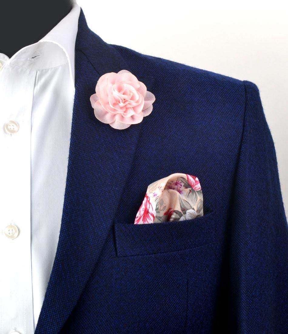 Baby Pink Flower Lapel Pin Big The Dapper Man