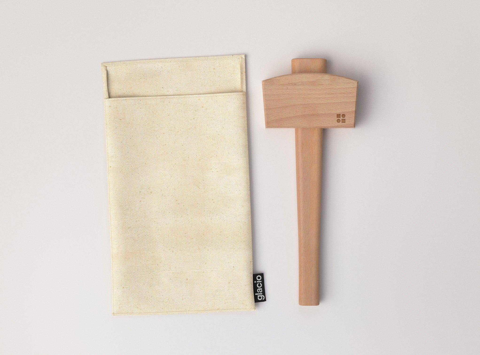 Lewis Bag and Ice Mallet Crush Ice - Wood Hammer and Lewis Bag for Crushed  Ice