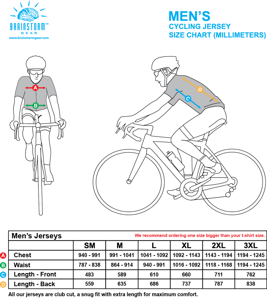 Mens Bike Frame Chart