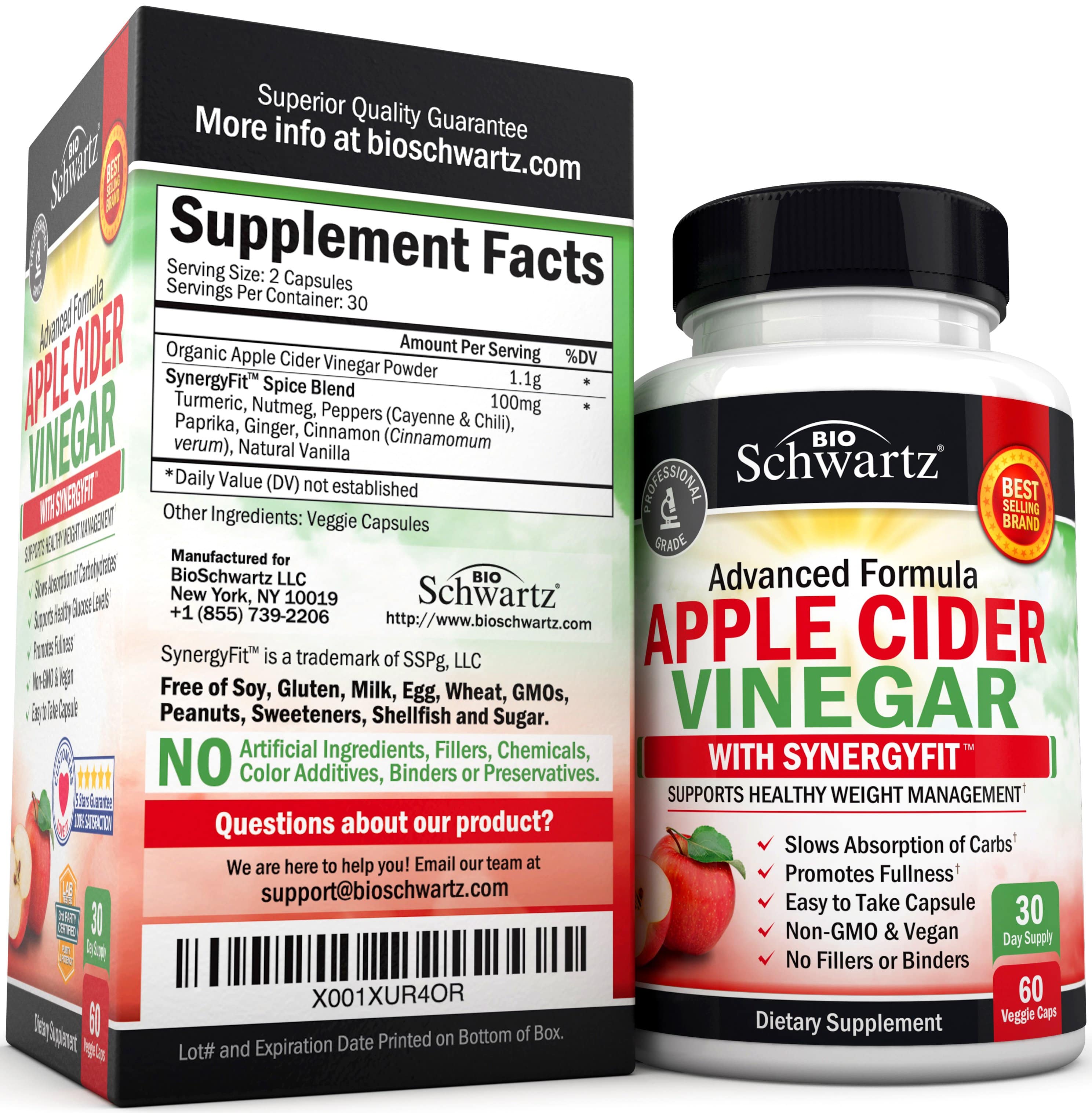 Organic Apple Cider Vinegar Capsules - Natural Weight Loss ...