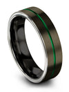 Wedding Sets for Boyfriend and Him Tungsten Carbide Bands for Man Gunmetal Band - Charming Jewelers
