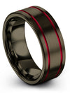 Wedding Band Gunmetal for His Tungsten Band for Scratch Resistant Promise Band - Charming Jewelers