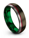 Tungsten Womans Wedding Tungsten Ring Fiance and Her Brushed Gunmetal Promise - Charming Jewelers