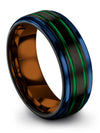 Bands Set for Him Black Plated Wedding Tungsten Rings Bands Matching Jewelry - Charming Jewelers