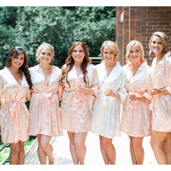 Satin Robes, Monogrammed Robes - Foxblossom Co.