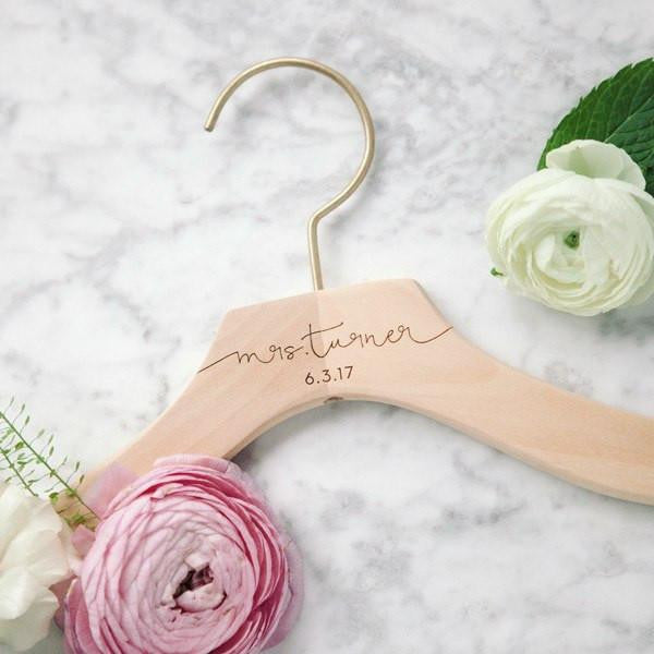 Personalized Wedding Dress Hangers Foxblossom Co 6667