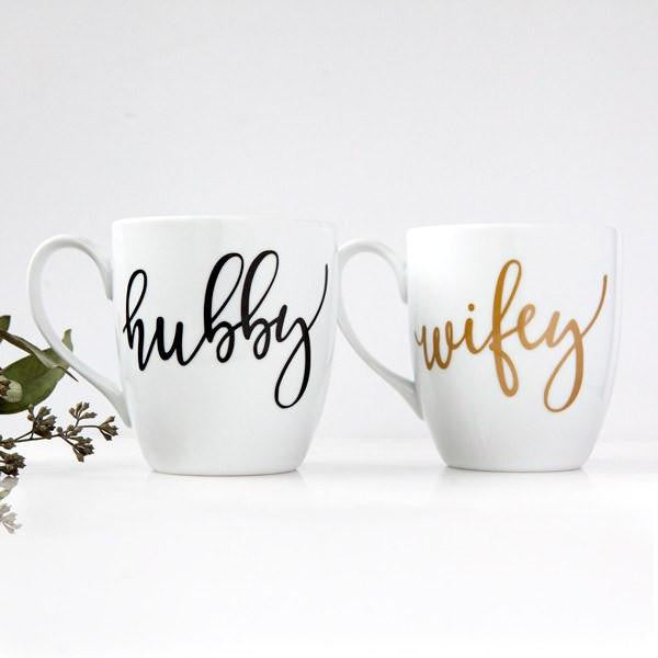 hubby and wifey cups