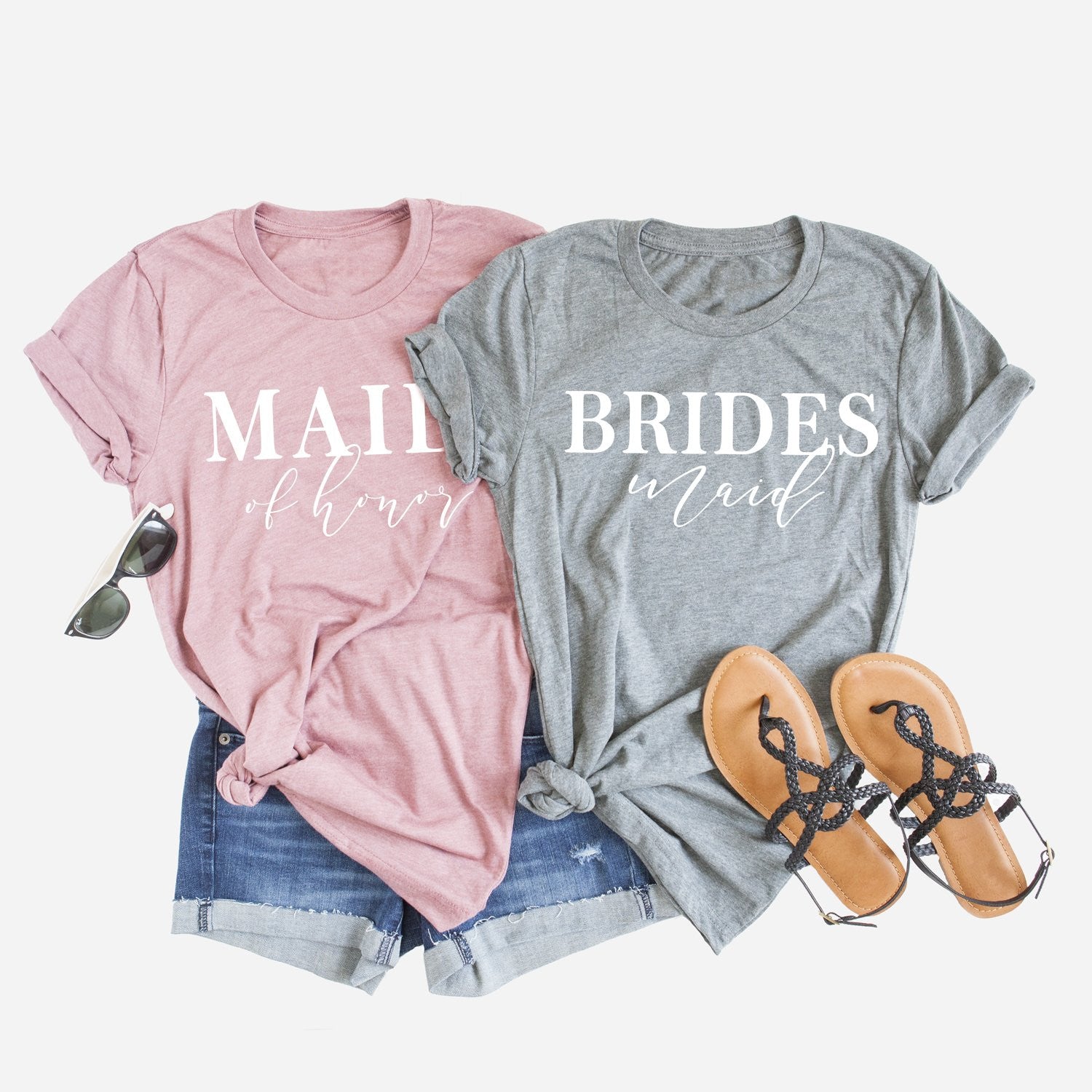 bridesmaids shirts for wedding day