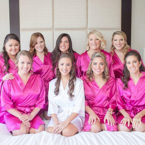 Satin Robes Monogrammed Robes Bridesmaid Robes Foxblossom Co