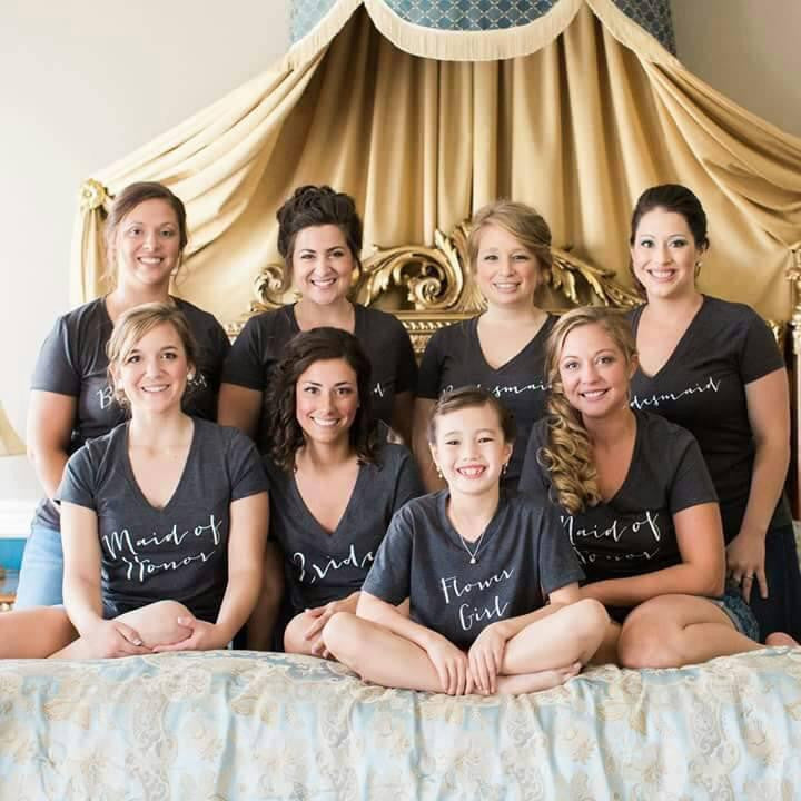 bride and bridal party shirts