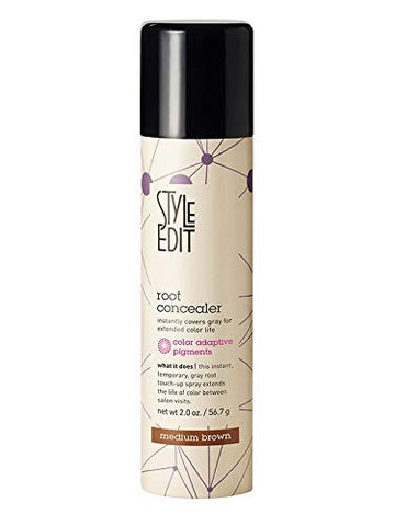 Style Edit Root Concealer Hair Color Touch Up Spray- Black 