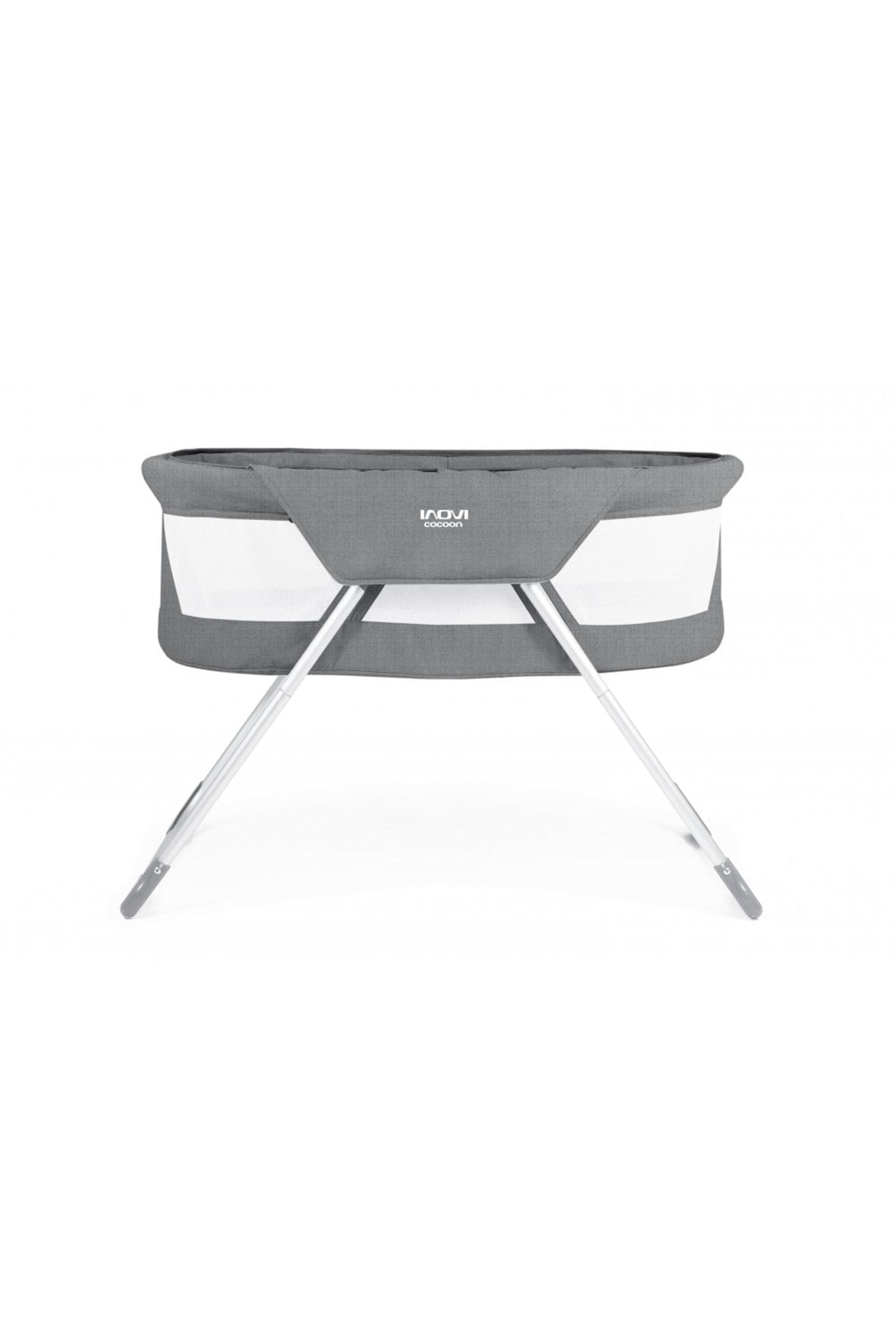 inovi cocoon folding moses crib travel cot grey