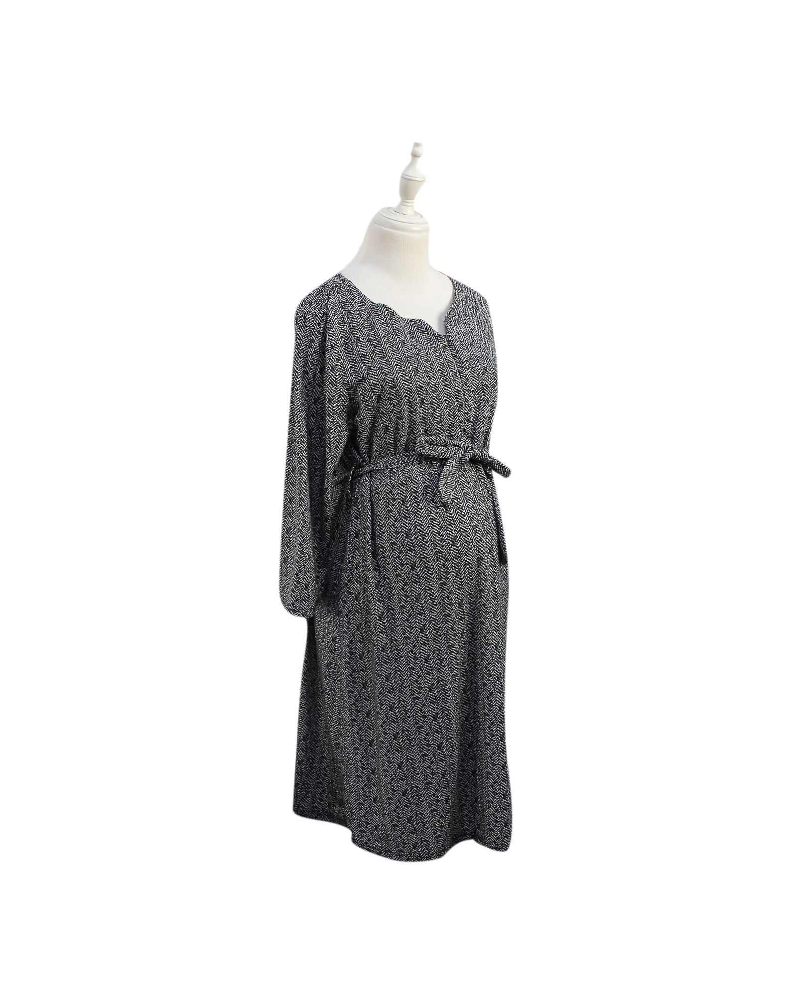 Grey Ripe Maternity Long Sleeve Dress M — Retykle