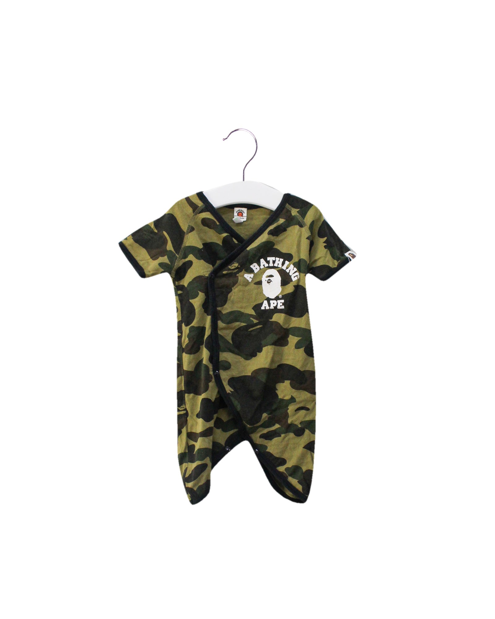 【BAPE KIDS】迷彩 カモフラ フード ドルマンポンチョ あったか レア