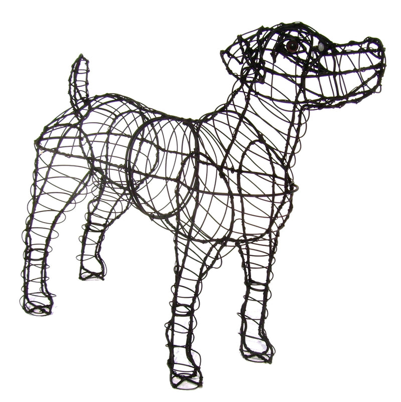 Jack Russell Topiary Wire Frame Alderley Dog House