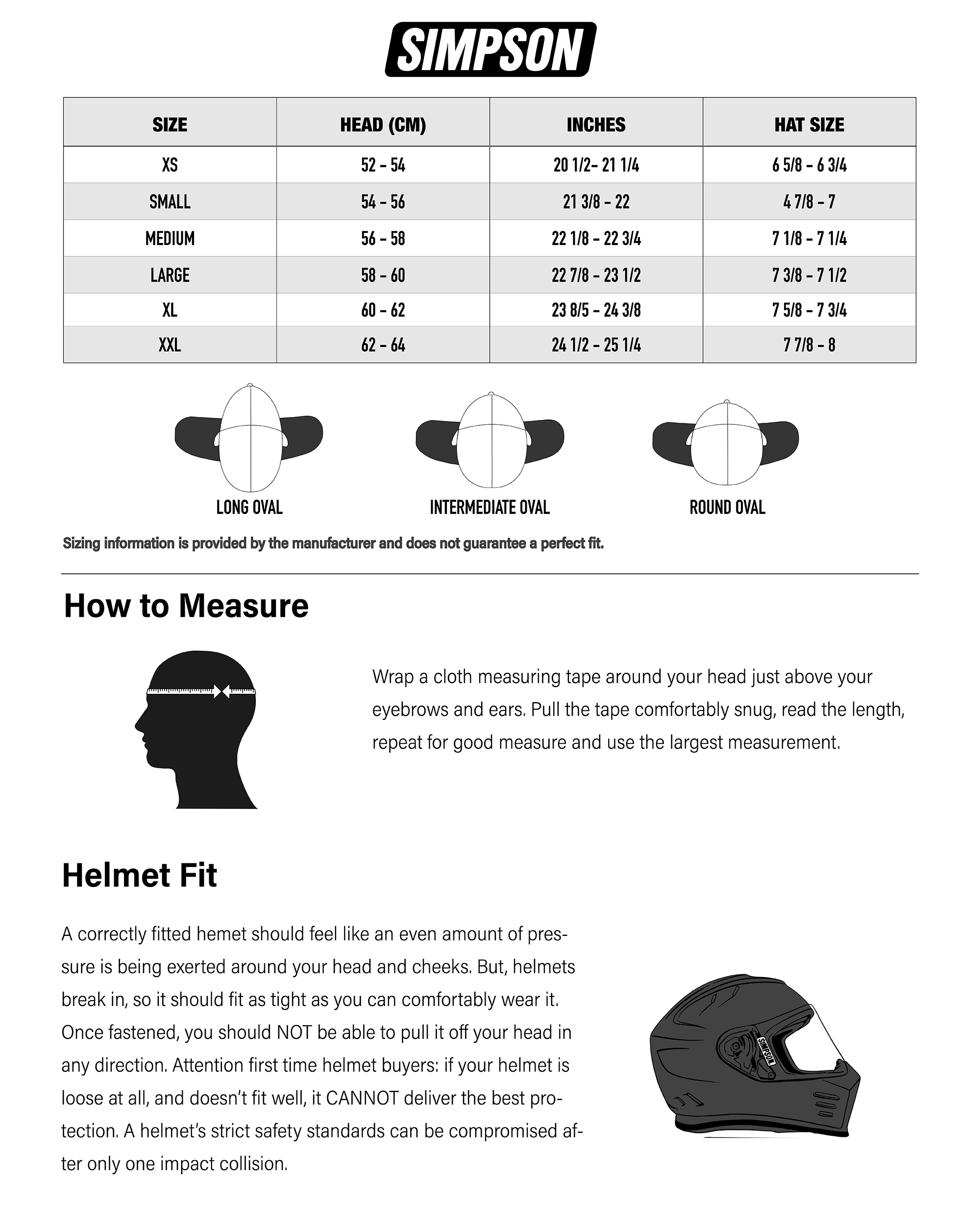 Motorcycle Helmet Measurements | Reviewmotors.co