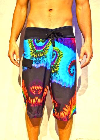 Rainbow Spiral - Tie-Dye Aquadelics Boardshorts by Jammin On Maui ...