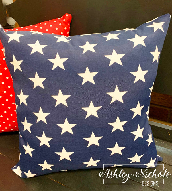 navy star pillow