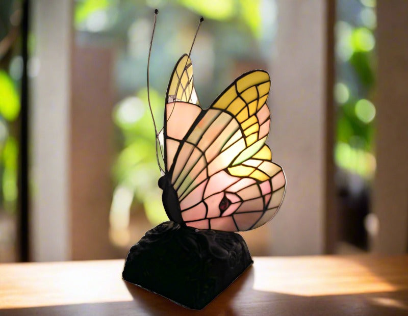 leadlight butterfly lamp