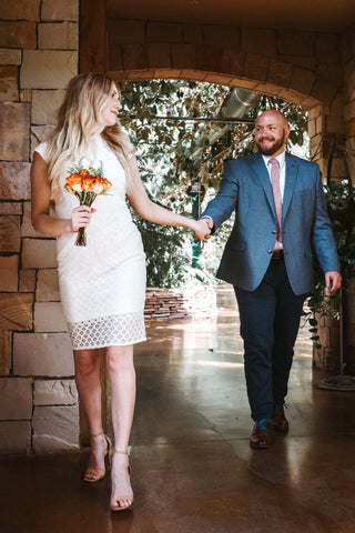 Aria White Lace Column Dress