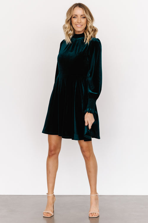 Buy Olive Velvet Dress Online - W for Woman